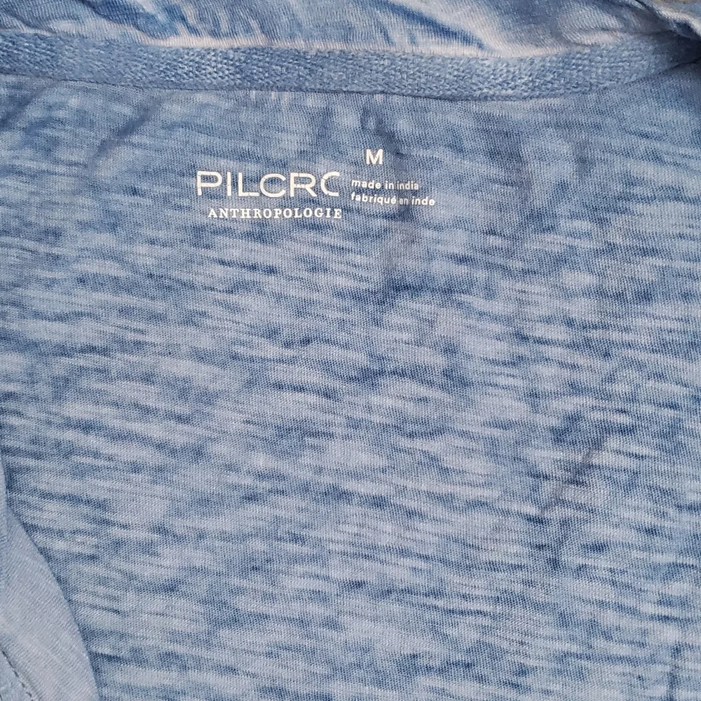Pilcro Heathered Blue Women's Short Sleeve Tee - Picture 3 of 3